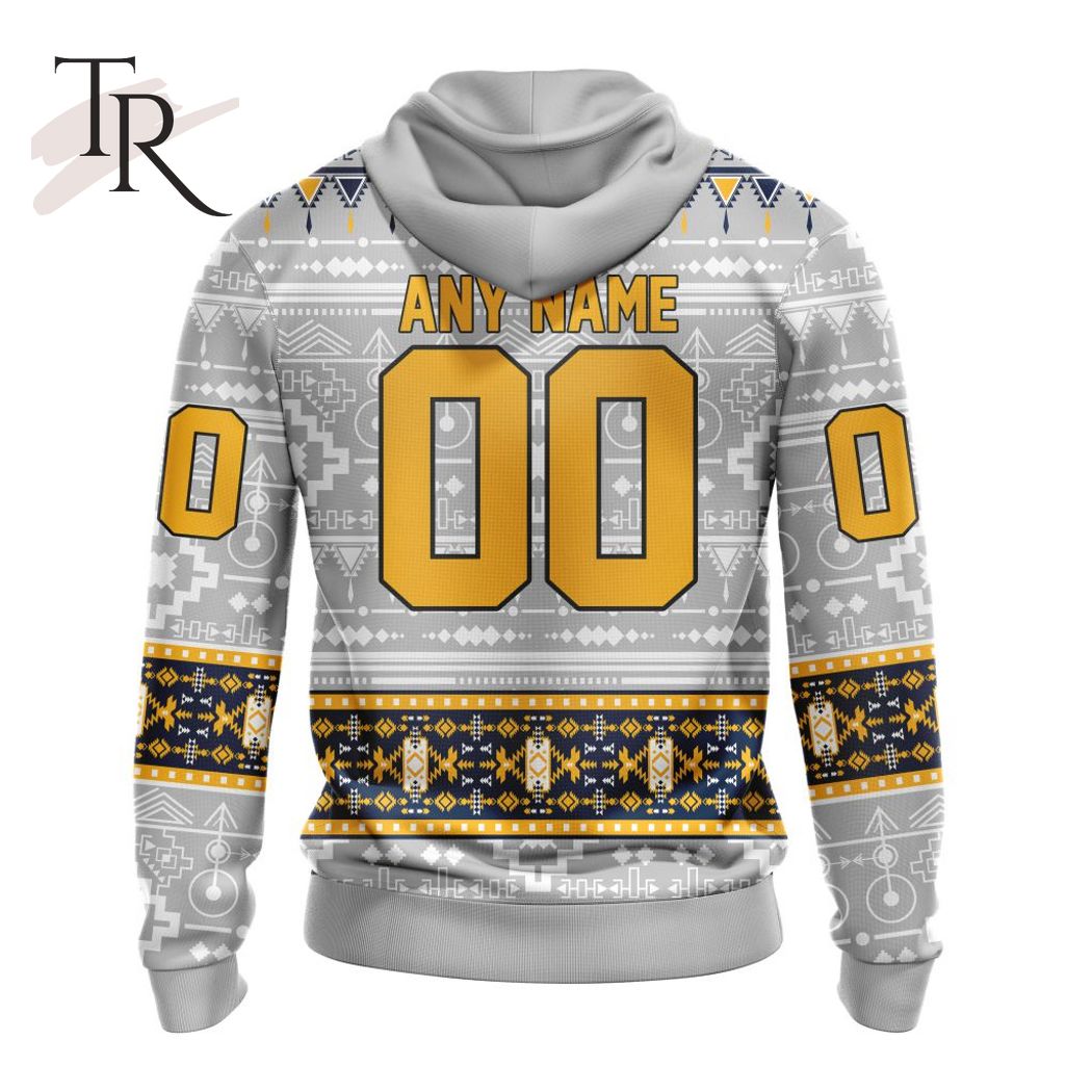 New 2025 NEW] ized NHL Nashville Predators Special Native Design Custom Hoodie - Image 3